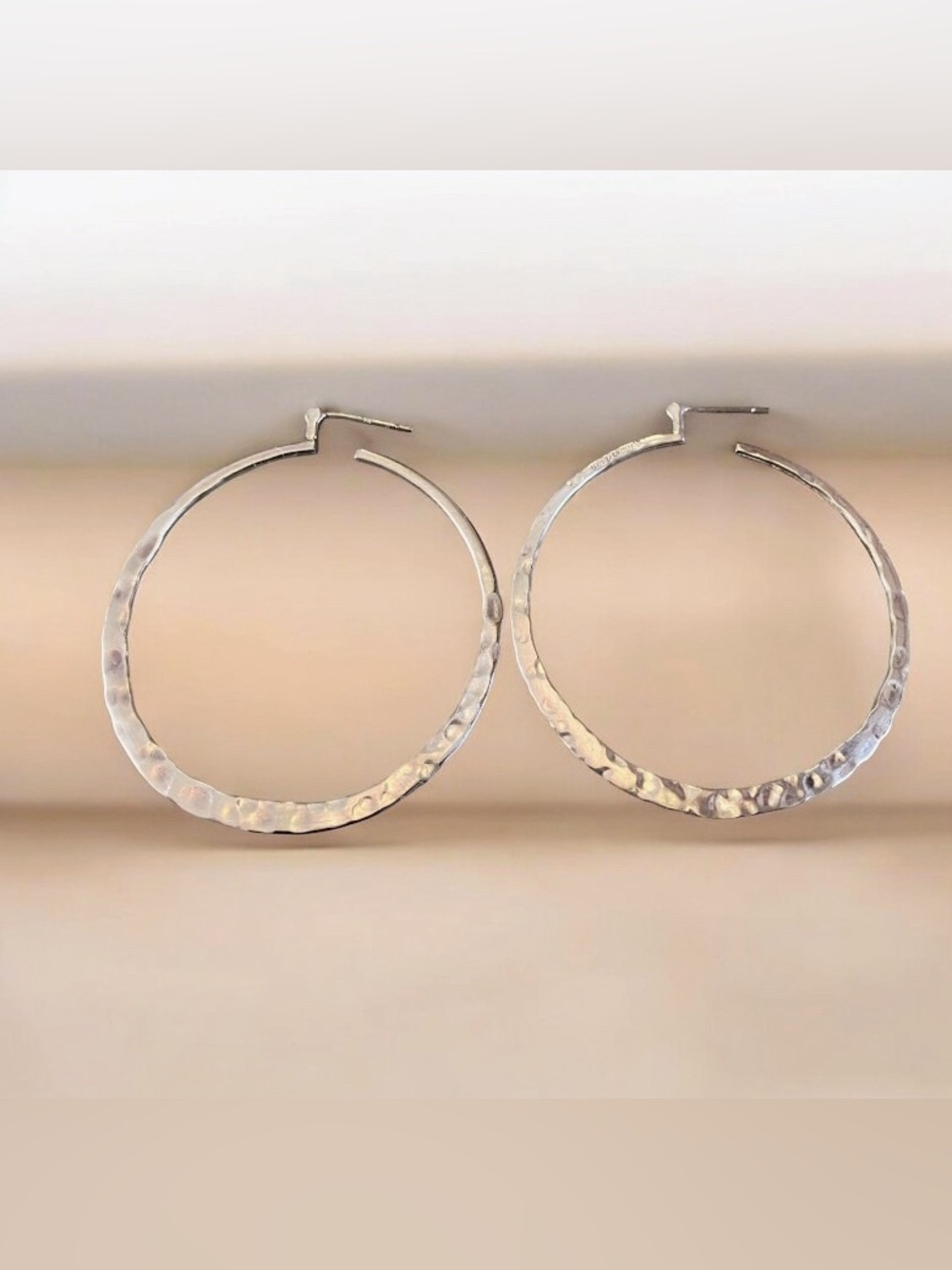 Silpada Sterling silver hammered hoop earrings